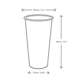 Measurement diagram of a cylindrical object with dimensions labeled.