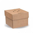Brown cardboard burger box on a white background