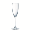 A clear glass flute stemware designed for serving sparkling wines, with a simple and elegant design.