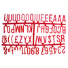 1 1/4 Inch Letter Set - (390 characters) Red