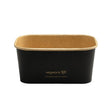 black and brown vegware food container