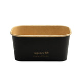 black and brown vegware food container