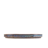 aqua blue terra procelain low presentation plate