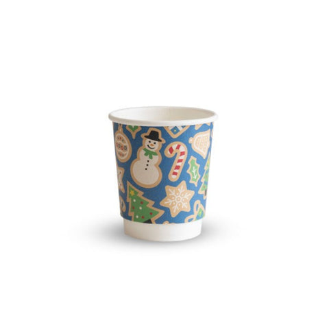Vegware_8oz_double_wall_christmas cup,_79_Series_-_Pack_500