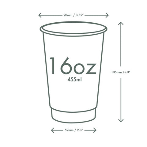 Vegware - 16oz  Feel Good double wall hot cup, 79-Series - 400pk