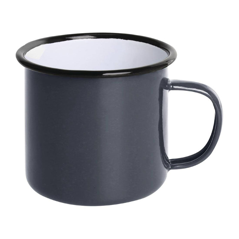 Enamel Mug Grey 350ml 6pk