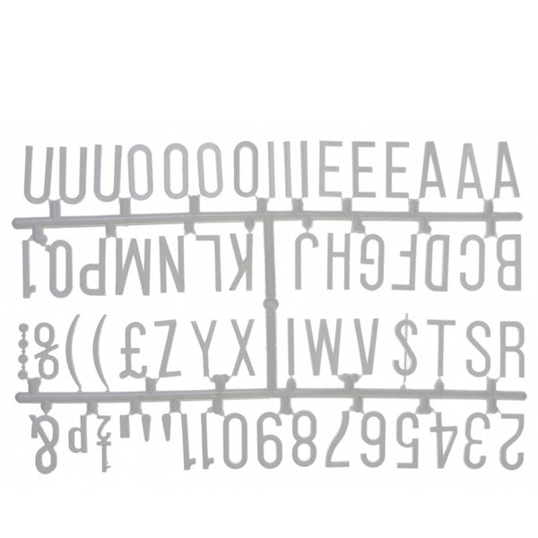 1 ¼ Letter Set  PK6 White