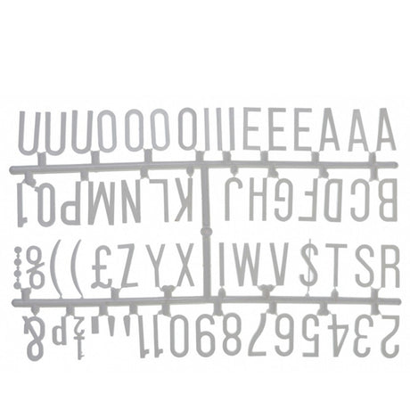 1 ¼ Letter Set  PK6 White