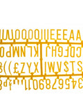 1 ¼ Letter Set  PK6 Yellow