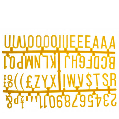 1 ¼ Letter Set  PK6 Yellow