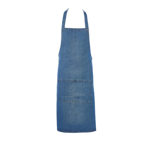 Washed Denim Bib Apron 70 x 90cm