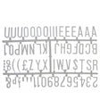 1 ¼ Letter Set  PK6 White