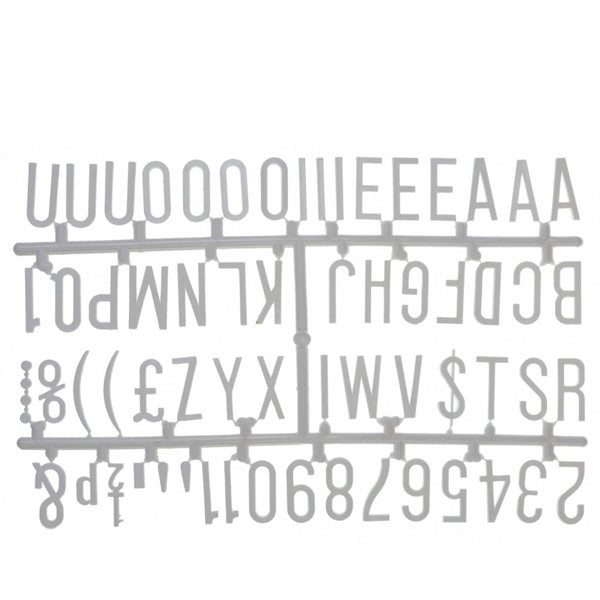 1 ¼ Letter Set  PK6 White