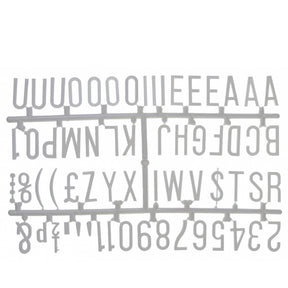 1 ¼ Letter Set  PK6 White