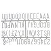1 ¼ Letter Set  PK6 White