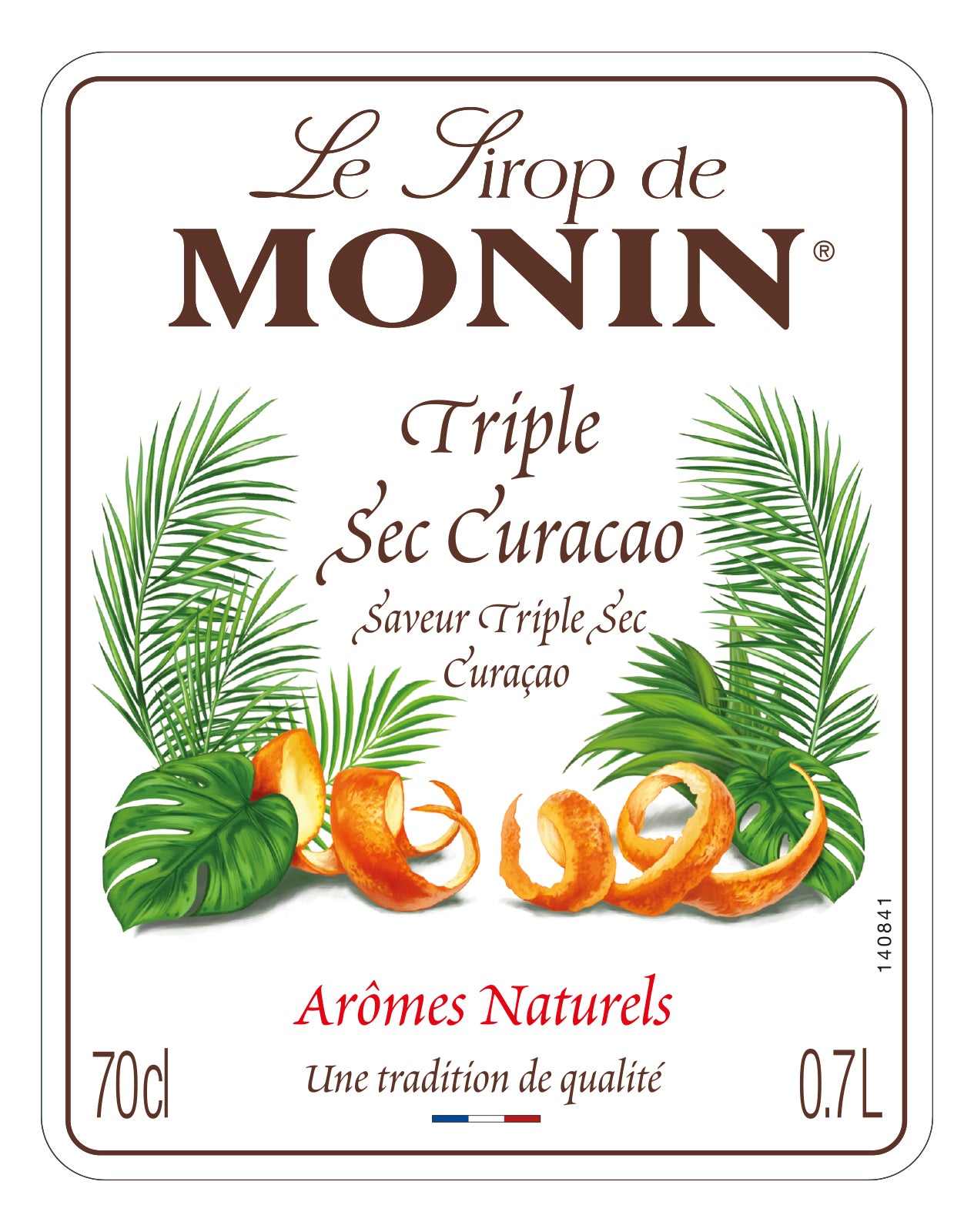 Monin Orange Curacao Triple Sec Syrup 70cl