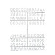 ½ Letter Set  PK6 White