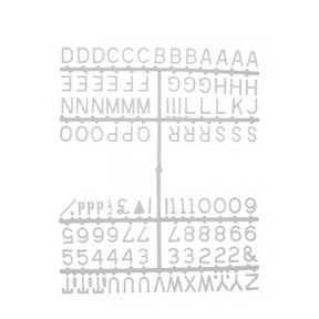 ½ Letter Set  PK6 White