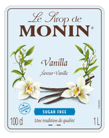 monin vanilla bottle label