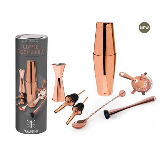 8 piece copper cocktail kit