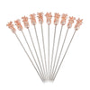 Copper Plated Pineapple Cocktail Garnish Picks 10 pack