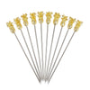 Gold Plated Pineapple Cocktail Garnish Picks 10 pack