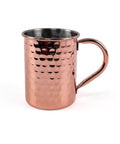 copper plated hammered mug 400ml