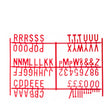 ¾ Letter Set  PK6 Red