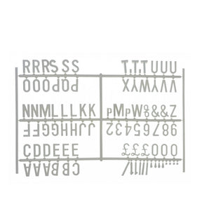¾ Letter Set  PK6 White