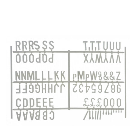 ¾ Letter Set  PK6 White