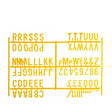 ¾  Letter Set  PK6 Yellow