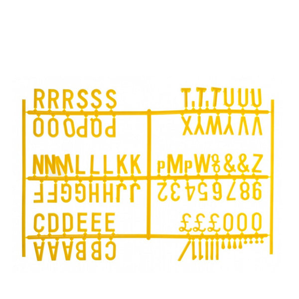 ¾  Letter Set  PK6 Yellow