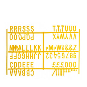 ¾  Letter Set  PK6 Yellow
