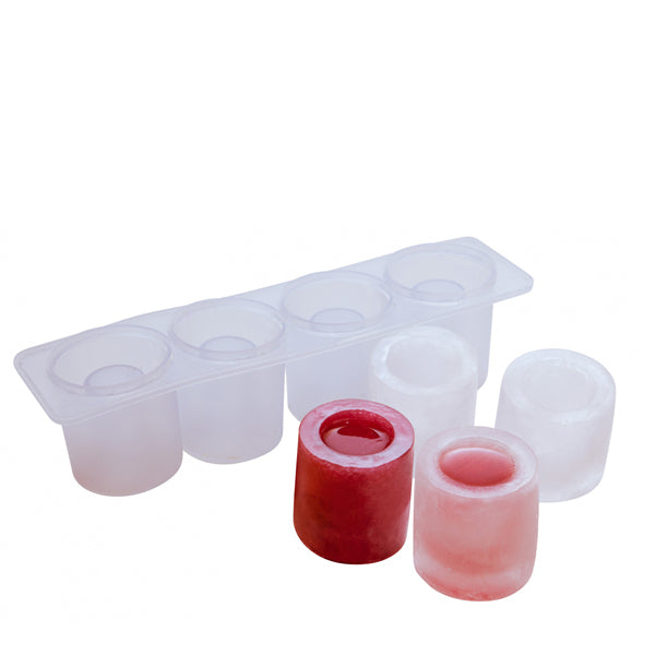 4 Cavity Silicone Shot Glass Mould Clear