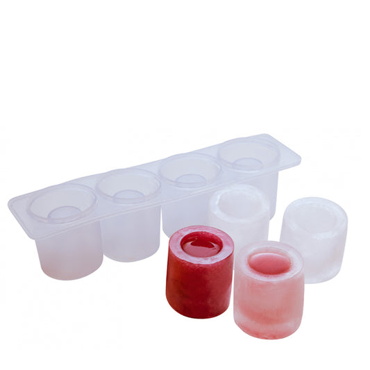 4 Cavity Silicone Shot Glass Mould Clear