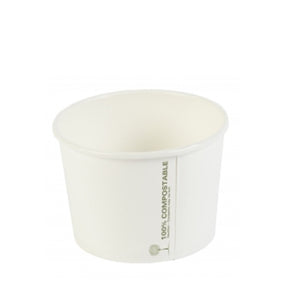Soup Container Biodegradable White 16oz 500pk