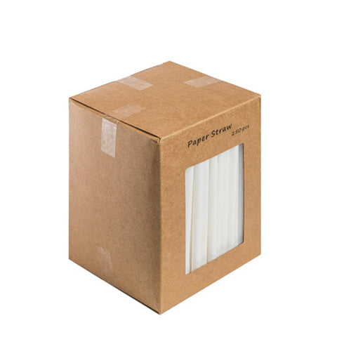 5.5" White Paper Straw 250pk