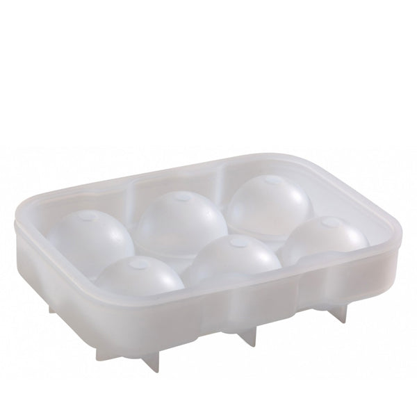 6 Cavity Silicone Ice Ball Mould Clear