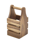 Acacia Wood Cutlery Holder 10 x 10 x 20cm