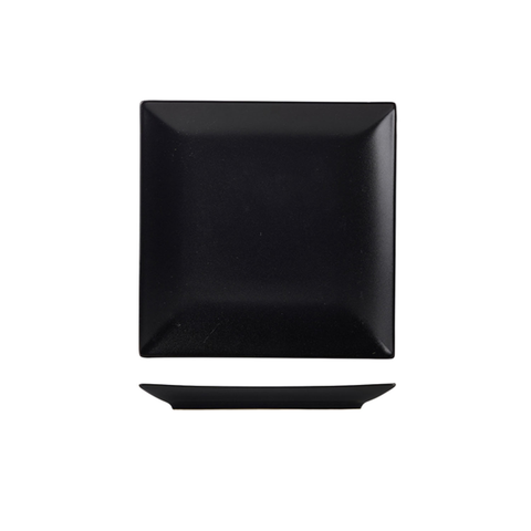 Luna Stoneware Black Square Plate 21cm/8.25"