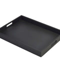 Solid Black Butlers Tray - 49x38.5x4.5cm