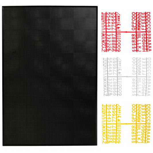 Black Peg Board & Small Letter Set 24" x 36"