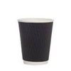 12oz Black Double Wall Ripple Cup 500pk