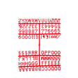 ½ Letter Set  PK6 Red