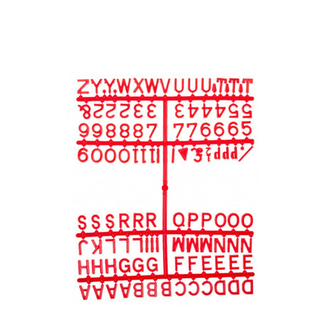 ½ Letter Set  PK6 Red