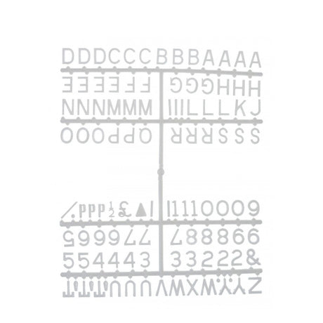 ½ Letter Set  PK6 White