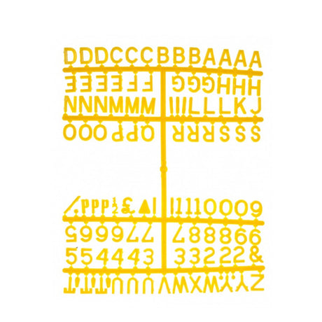 ½ Letter Set  PK6 Yellow