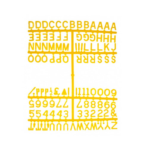½ Letter Set  PK6 Yellow