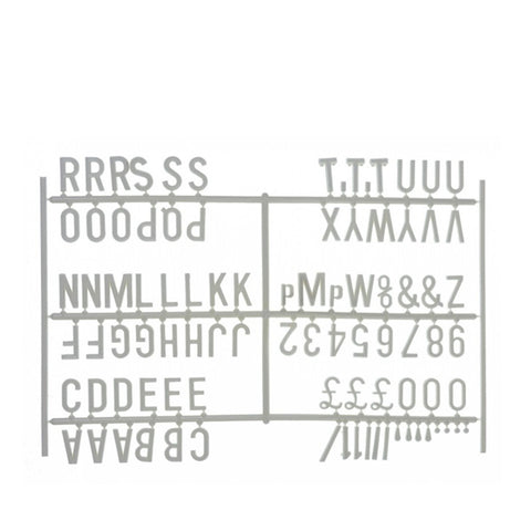 ¾ Letter Set  PK6 White