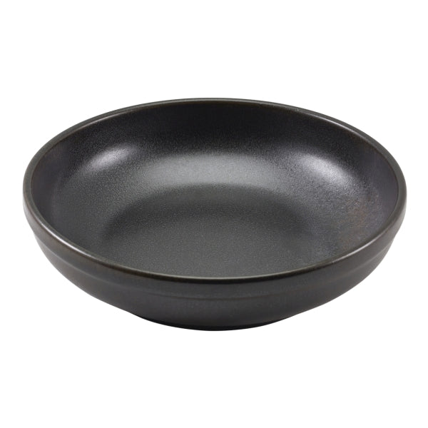 Terra Porcelain Black Coupe Bowl 23cm 6pk